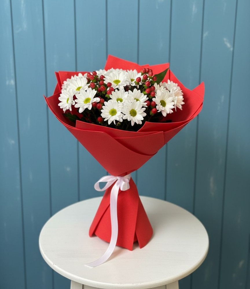 Букет цветов из: Хризантемы в Крыму Ростовская область