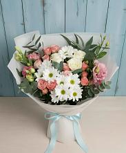 Букет цветов из:  Розы, Лизиантусы и Хризантемы #REPLACE_PRED# Крыму Ростовская область
