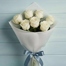 Букет 7 Белых роз Эдлесс Лав в Крыму Ростовская область