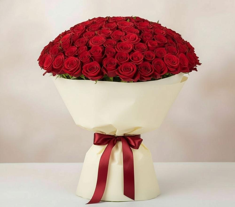 Букет 101 Красная роза Милано в Крыму Ростовская область