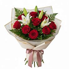 Букет цветов из:  Лилии и Розы в Крыму Ростовская область