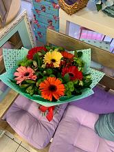 Букет цветов из:  Герберы, Хризантемы и Альстромерии #REPLACE_PRED# Крыму Ростовская область