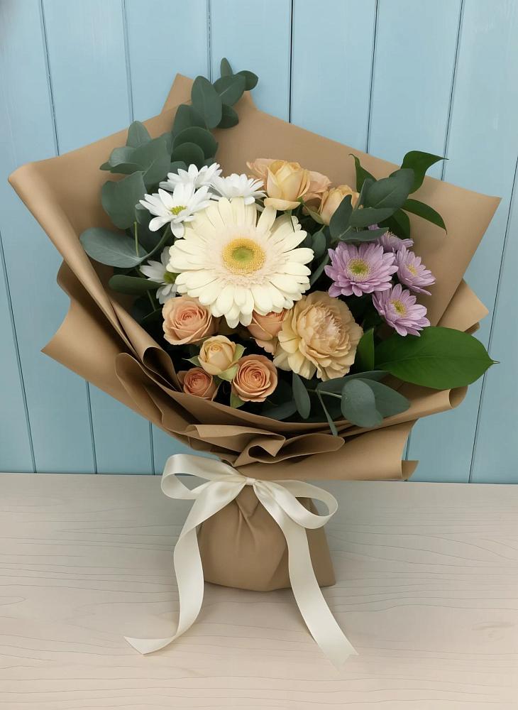 Букет цветов из: Герберы и Хризантемы в Крыму Ростовская область