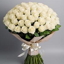 Букет 101 беля роза Белоснежка в Крыму Ростовская область