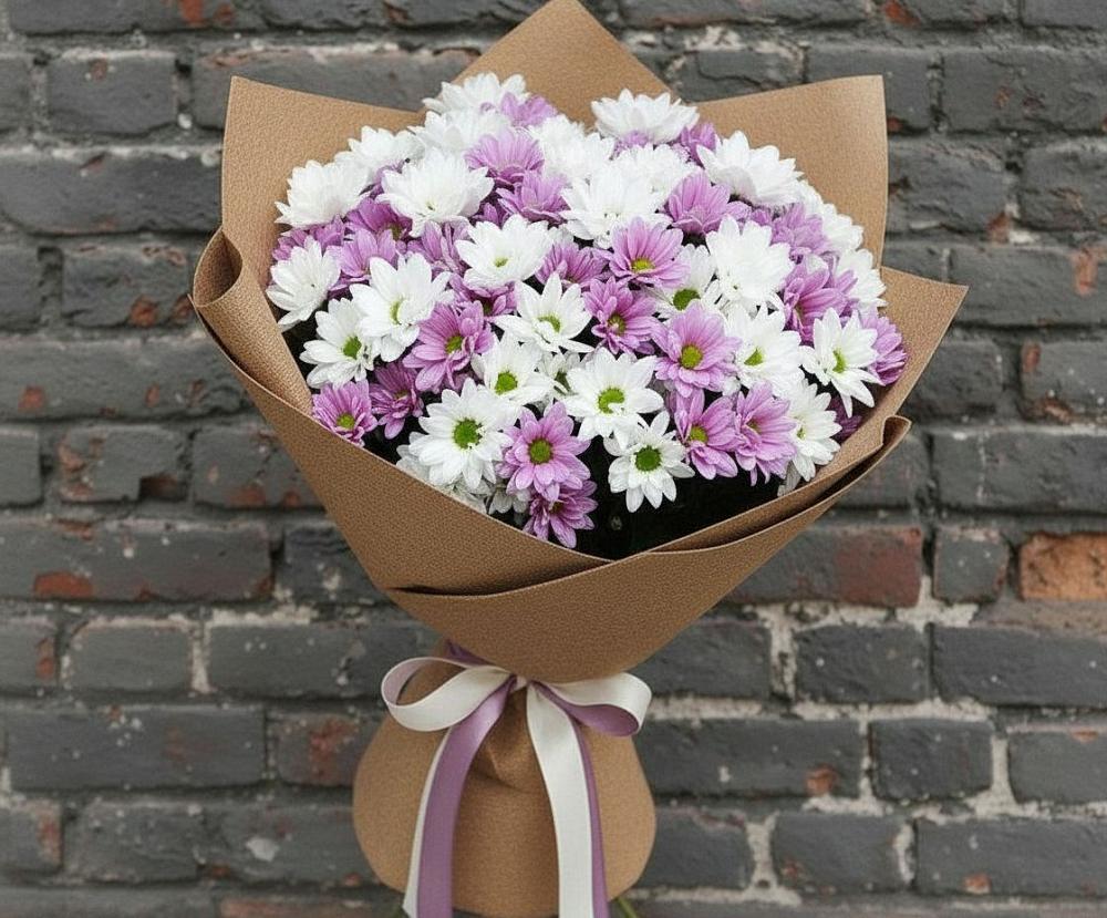 Букет цветов из: Хризантемы в Крыму Ростовская область