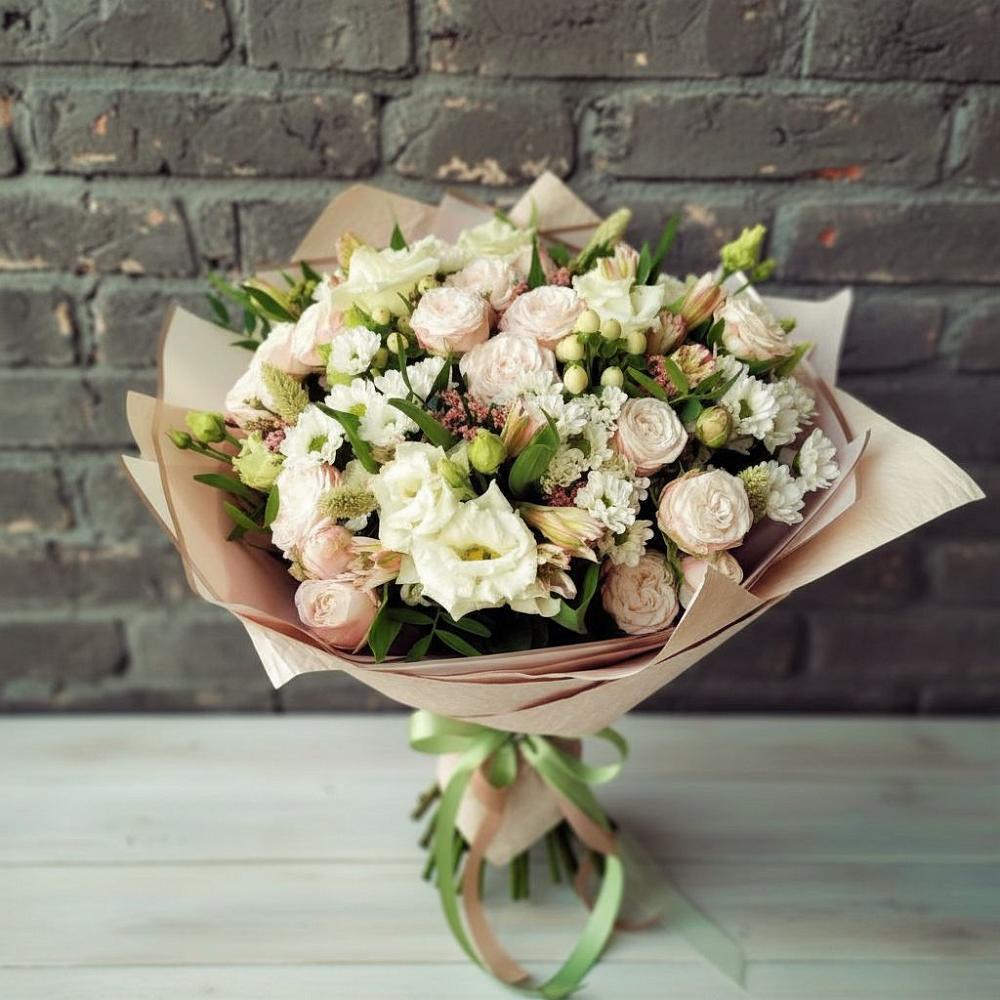 Букет цветов из: Альстромерии, Розы и Хризантемы в Крыму Ростовская область