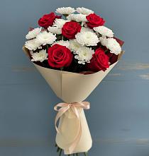 Букет цветов из:  Розы и Хризантемы в Крыму Ростовская область
