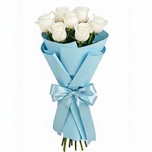 Букет 7 белых роз Проуд в Крыму Ростовская область