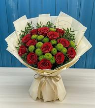 Букет цветов из:  Розы и Хризантемы в Крыму Ростовская область