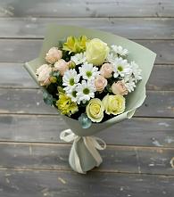 Букет цветов из:  Альстромерии, Розы и Хризантемы в Крыму Ростовская область