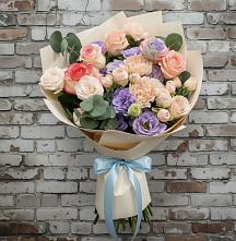 Букет цветов из:  Розы, Лизиантусы и Гвоздики #REPLACE_PRED# Крыму Ростовская область