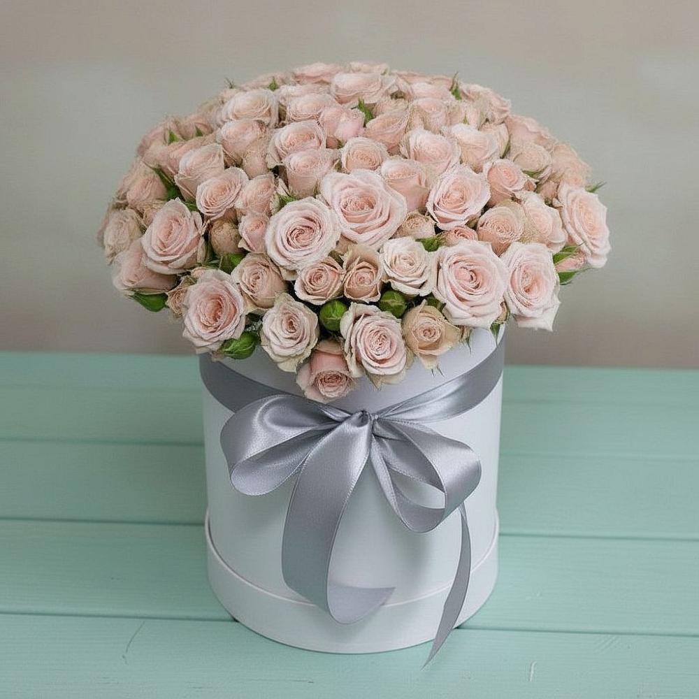 Цветочная композиция из Розы в шляпной коробке в Крыму Ростовская область